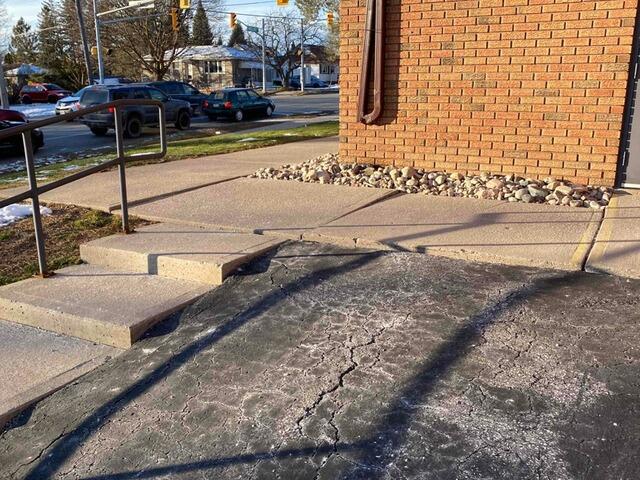 Restoring a Safe, Level Entrance in Lindsay, Ontario - Before Photo