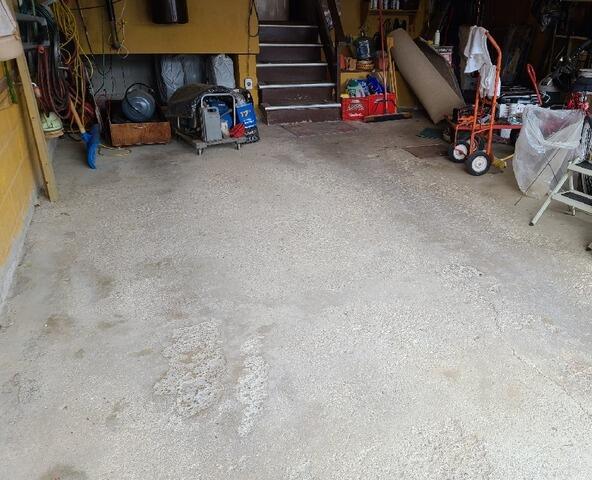 Garage Floor Leveling & PolyLevel® Injection in Collingwood, Ontario - Before Photo