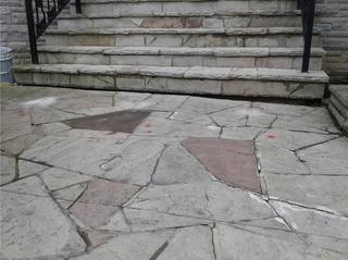Sinking Front Steps Hazardous for Customer's Parents in Kleinburg, Ontario
