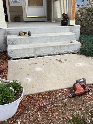 Walkway Lift and Level in Wellington, CO - Before Photo