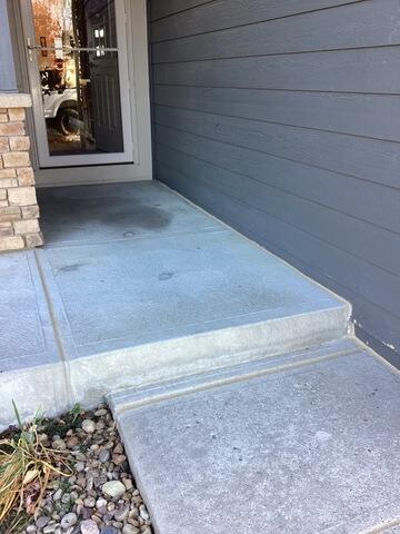 Sidewalk stabilization with PolyLevel in Loveland, CO - After Photo