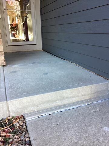 Sidewalk stabilization with PolyLevel in Loveland, CO - Before Photo
