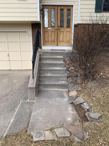 Sunken front steps -Fort Collins, Co