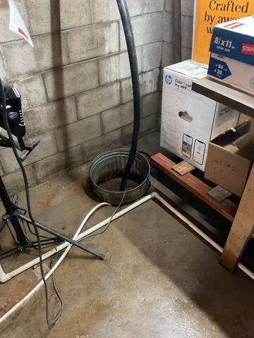Wet Basement Solutions in Circleville, OH - Before Photo