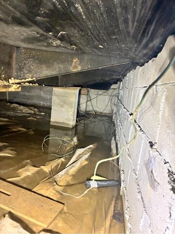 Standing Water in a Corning, OH, Crawl Space - Before Photo
