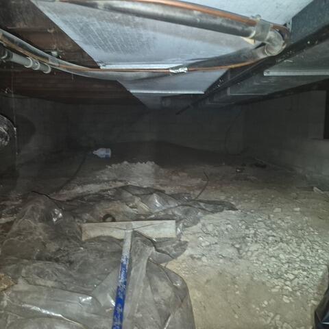 Rescuing a Damp, Dirty, and Musty Crawl Space in Columbus, OH - Before Photo