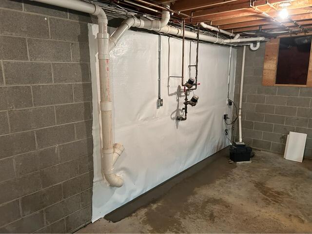 Waterproofing a Basement Wall in Dublin, OH