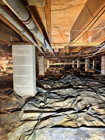 Commercial Crawl Space Encapsulation in Zanesville, OH - Before Photo