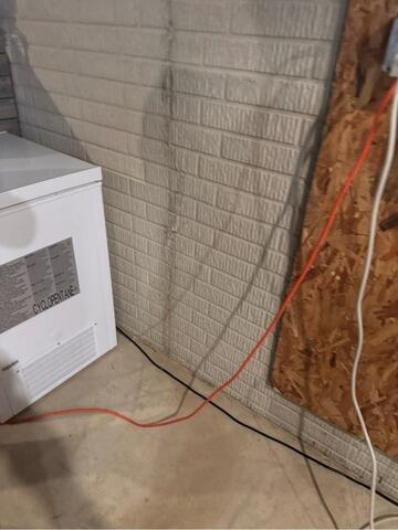 Sealing Up a Leaky Crack in Lewis Center, OH - Before Photo
