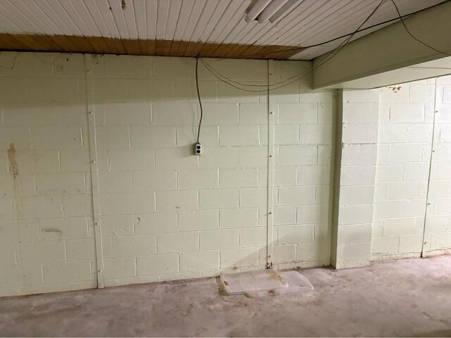 Stabilizing a Foundation Wall in Lancaster, OH - Before Photo