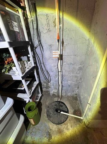 Upgrading a Sump Pump in Zanesville, OH - Before Photo