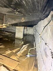 Standing Water in a Corning, OH, Crawl Space