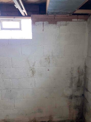 Saint Clair Shores, MI, Basement Walls Secured with PowerBrace Wall System - Before Photo
