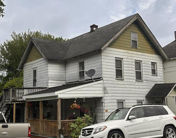 Roof Replacement in Pittsfield, MA Shingle color: Granite Black - Before Photo