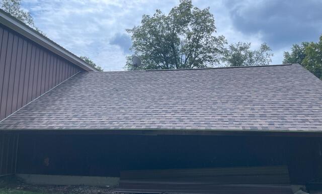 Garage Roof Installation in Hancock, MA - After Photo