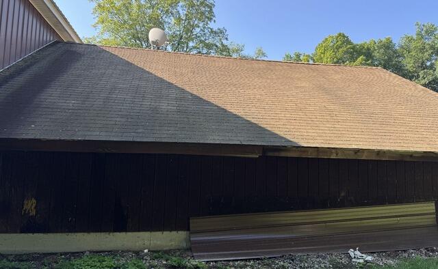 Garage Roof Installation in Hancock, MA - Before Photo