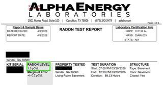 Radon Levels Before & After Winder Mitigation System
