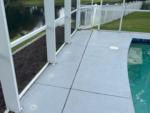 Concrete Pool Deck Repair in Bradenton, Florida - Before Photo