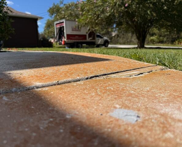 Leveling Concrete Walkway in Weeki Wachee, Florida
