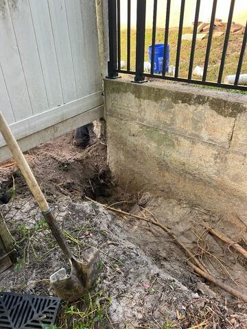 New Yard Drainage Solution in Apopka, Florida - Before Photo