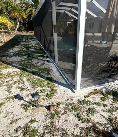 New Yard French Drainage System in Fort Myers, FL - Before Photo