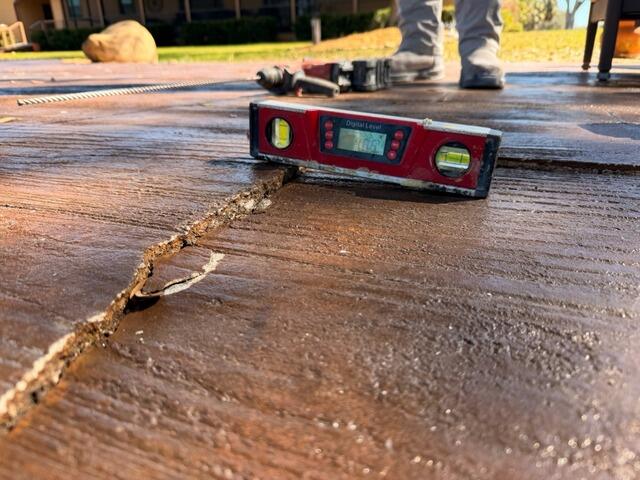 Concrete Slab Repair and Leveling in Sarasota, FL - Before Photo