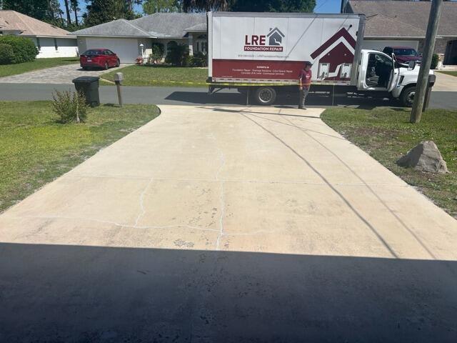 Leveling and Repairing Concrete Driveway in Palm Coast, FL