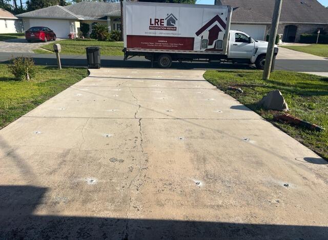 Leveling and Repairing Concrete Driveway in Palm Coast, FL