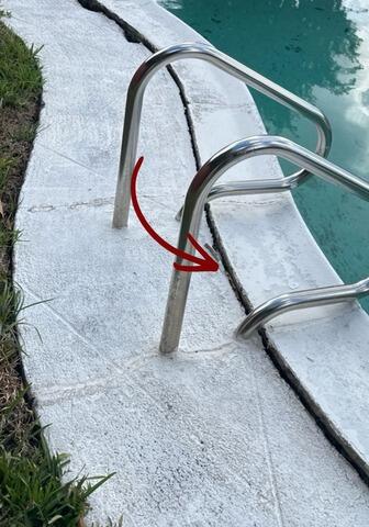 Concrete Pool Deck Leveling and Repair in Hollywood, FL - Before Photo