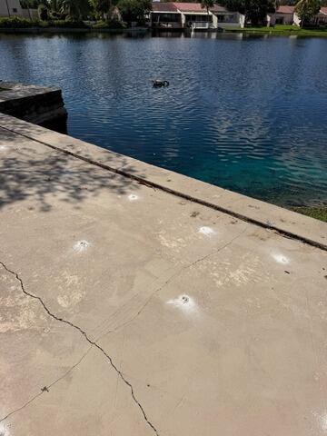 Concrete Seawall Repair in Miami Lakes, FL - Before Photo