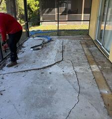 Concrete Patio Slab Leveling and Repair in Lake Mary, Florida