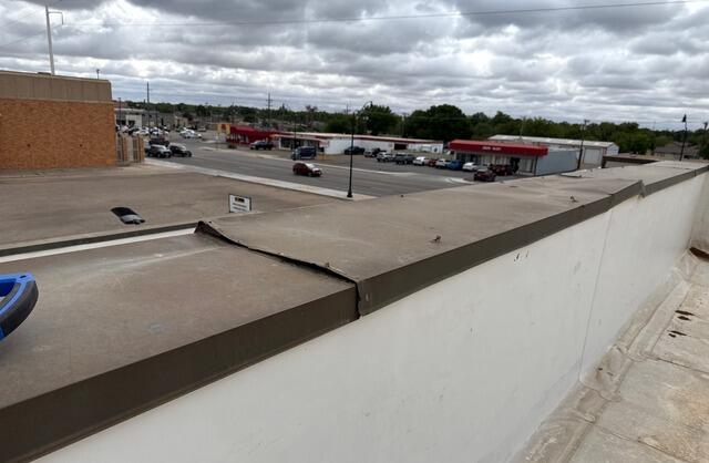 Replacement of Coping Metal in Lubbock, Texas - Before Photo