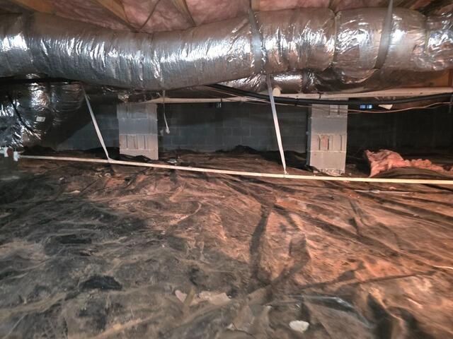 Moisture Controlled Crawl Space in Brooks, Georgia