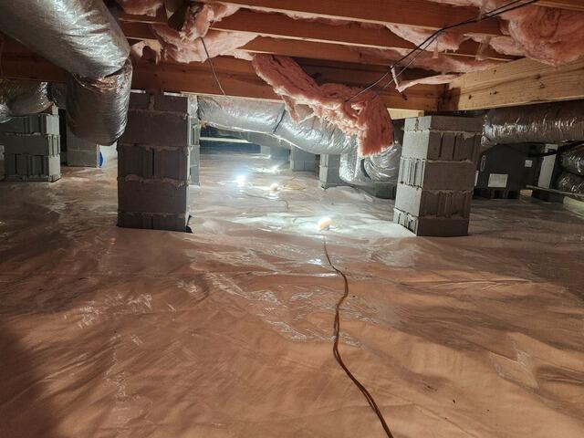 Moisture Controlled Crawl Space in Brooks, Georgia