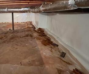 Crawl Space Wall Vapor Barrier System in Roswell, GA