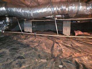 Moisture Controlled Crawl Space in Brooks, Georgia