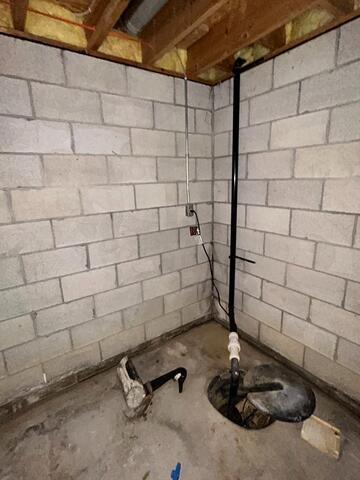 Before and After Interior Portion with Sump Lid - Before Photo