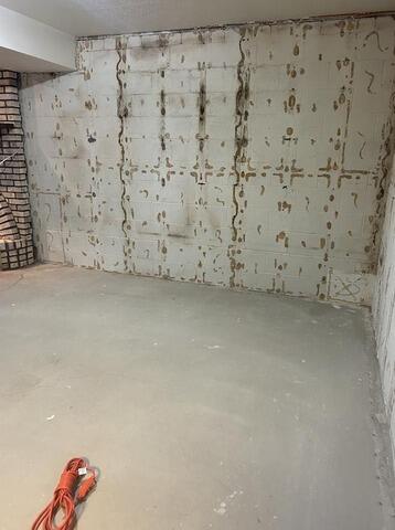 Basement Breakthrough in Bridgeville, PA - Before Photo