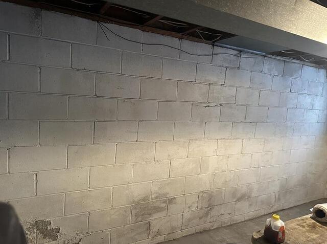 Flexing Carbon Fiber, Not Foundation Walls in Pittsburgh, PA - Before Photo