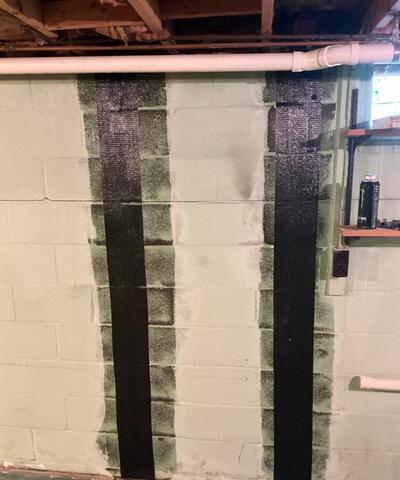 CarbonArmor Straps Secure Foundation Wall in State College, PA