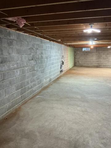 Wet Basement Repair Specialist in Belleville, PA - Before Photo