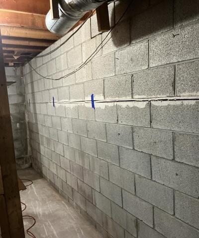 Failing Foundation Wall Secured in Middleburg, PA - Before Photo