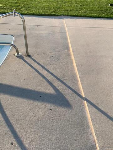 Pool Deck Settlement in New Oxford - After Photo