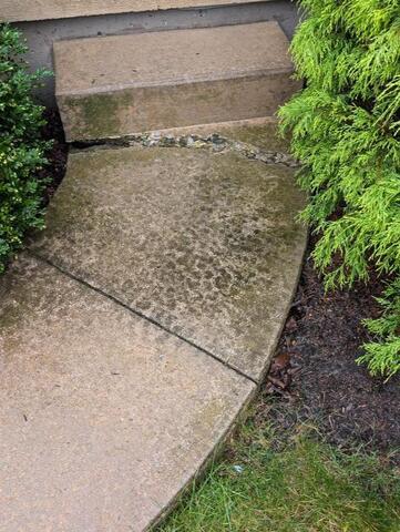 Front Step Repair and Stabilize in Carlisle - Before Photo