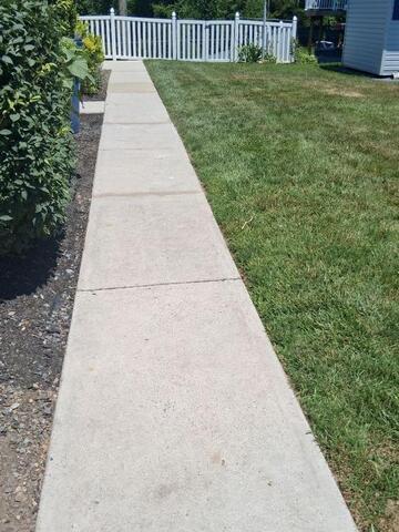 Sidewalk stabilization and pressure wash in Middletown - After Photo