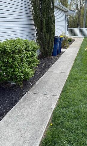 Sidewalk stabilization and pressure wash in Middletown - Before Photo