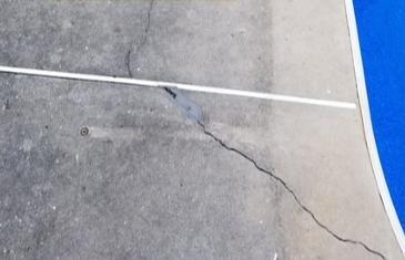 Crack Repair in Harrisburg - Before Photo