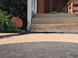 Front Walkway and Step Settlement