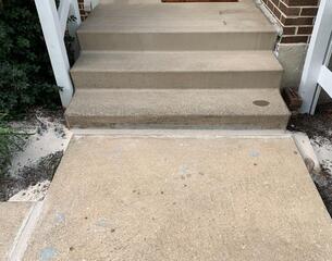 Front Walkway and Step Settlement