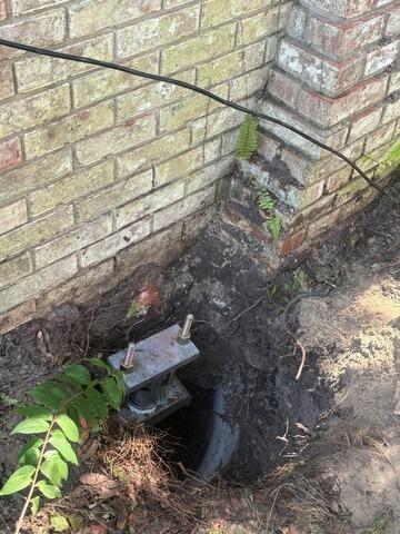 Foundation Stabilization with Helical Piers - Saint Johns, FL - Before Photo